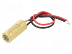Module: laser | 5mW | red | line | 650nm | 3&divide;12VDC | 2&divide;5mA | Laser class: 1