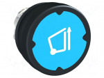 Switch: push-button | 22mm | Stabl.pos: 1 | blue | none | IP66 | flat