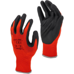 T&ouml;&ouml;riistad ja m&otilde;&otilde;teseadmed // Lisaseadmed lihvijatele, puuridele ja kruvikeerajatele // Rękawice nitr. czerw.-czar. l221210p, karta, "10", ce, lahti