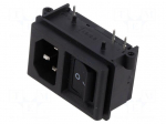 Connector: AC supply | plug | male | 10A | 250VAC | 250V | unshielded