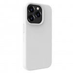 Back panel cover Evelatus Apple iPhone 15 Pro Max Premium Magsafe Soft Touch Silicone Case White