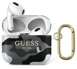 Headphone case Guess Apple AirPods 3 cover Camo Collection Black White