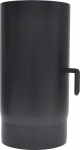 Black steel flue pipe w.shutter,250x2mm, &oslash;150