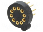Socket: transistors | PIN: 10 | TO5 | THT | gold-plated
