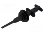 Clip-on probe | hook type | 5A | black | 8kV | 4mm | L: 178mm