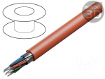 Wire | 5x2x24AWG | stranded | Cu | shielded,Al-PET foil | red | 30m | 300V