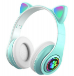 K&otilde;rvaklapid // Peakomplektid // ZS7D Słuchawki bt 5.0 led turkus uszy