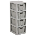 Furniture sections and sets // Kontorim&ouml;&ouml;bel // Regał z 4 koszykami BranQ szary