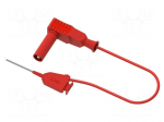 Test lead | 60VDC | 30VAC | 1A | Len: 0.5m | red | Insulation: silicone