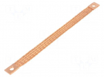 Braids | earthing tape | W: 14mm | 10mm2 | &Oslash;1: 7mm | &Oslash;2: 7mm | 75A | L: 200mm