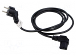 Cable | CEE 7/7 (E/F) plug angled,IEC C13 female angled right