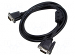 Cable | D-Sub 15pin HD plug,both sides | shielded twofold | black