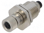 Adapter | PIN: 4 | 60V | IP67 | push-in | front side nut | 4A