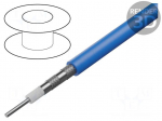 Wire: coaxial | RG6 | 1x18AWG | wire | CCS | PVC | blue | 152m | &Oslash;cable: 7.7mm