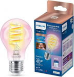 Philips Smart WiZ A60 E27 gudrā LED spuldze 2200-6500K RGB caurspīdīga 929003267121 8720169165779