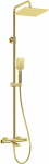 Rain shower with thermostatic bathtub faucet