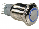 ROUND METAL SWITCH SPDT 1NO 1NC - BLUE RING
