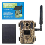 PNI Hunting 751 PRO Camouflage Video Surveillance Camera, 16MP, 4G LTE, GPS, Night Vision, Battery, Solar Panel, Invisible LEDs for Animals, IP66