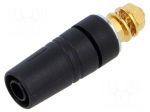 Laboratory connector: 4mm banana | socket | 1kV | 32A | black | 42mm