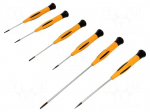 Screwdriver: precision-set | precision | slot | 6pcs.