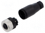 Connector: M12 | plug | PIN: 4 | female | 7000 | 0.25kV | straight | IP67