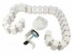 Wiring duct | flexible | white | W: 129mm | L: 1347mm