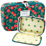 Pliiatsid // Tavalised pliiatsid // Pi&oacute;rnik Szkolny Organizer Kosmetyczka Kieszonka Wiśnie Zielony 22,5cm