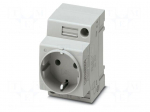 Connector: AC supply | socket | female | 16A | PIN: 3 | screw terminal