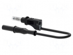 Test lead | 12A | banana plug 4mm,both sides | Len: 1m | black
