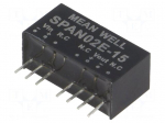Converter: DC/DC | 2W | Uin: 4.5&divide;9V | 15VDC | Iout: 0&divide;134mA | SIP8 | 4.8g