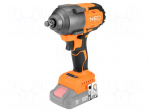 Impact wrench | battery | 2400rpm | max.850Nm | 18VDC | 1/2"