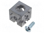 Mounting coupler | for profiles | hexagonal | W: 45mm | H: 45mm | L: 45mm