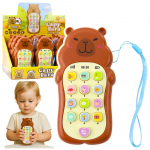 M&auml;nguala | PC | Konsoolid | Tarvikud // Harivad m&auml;nguasjad | Interaktiivsed | Loomingulised | Kunstilised // Dziecięcy Telefon Edukacyjny Światła Dźwięki Melodie Kapibara Brązowy