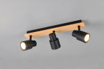 Trio Pierre spot 3-pc matt black/wood gaismeklis R81983032 4017807638196