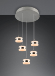 Trio Dios LED piekarama lampa 5-pc brushed steel brushed steel 331430507 4017807657685