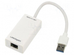 USB to Ethernet adapter | RJ45 socket,USB A plug | USB 3.0 | white