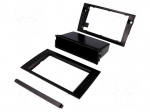 Radio mounting frame | Audi,Seat | 2 DIN | black