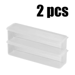 Riff Universal Organizer/container with lid for storing food in the refrigerator (25.5 x 7.5 x 5 cm) Set of 2 Transparent