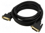 Cable | DVI-I (24+5) socket,DVI-I (24+5) plug | dual link | Len: 3m