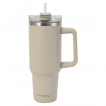 Kokkamis- ja lauan&otilde;ud | K&ouml;&ouml;gitarbed // Pudelid ja termosed // Kubek termiczny ze słomką, beżowy, 1100 ml, stal nierdzewna, klausberg, kb-7944
