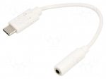 Cable | stereo,USB 2.0 | Jack 3.5mm 3pin socket,USB C plug | 0.14m