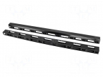 Cable organizer | 37U | black | vertical