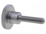 Knob | &Oslash;: 20mm | Ext.thread: M5 | 20mm | H: 11.5mm | stainless steel
