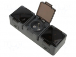 Connector: AC supply | socket | 2P+PE | 250VAC | 16A | dark grey | PIN: 3