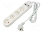 Power strip | WIFI | 220&divide;240VAC | 16A | intelligent house | 3680W | 1.5m