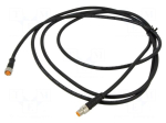 Cable: for sensors/automation | M8 | PIN: 3 | 2m | plug | 60VDC | 50VAC | 4A