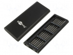 Tools set: screwdriver bits | plastic cassette | precision | 24pcs.