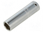 Socket: 6-angles | socket spanner | 10mm | 1/4" | steel | 40L