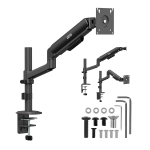 T&ouml;&ouml;riistad ja m&otilde;&otilde;teseadmed // Uued tooted t&ouml;&ouml;riistade, tarvikute kategoorias // Uchwyt / wieszak na monitor Ergo Office, sprężyna gazowa, 17"-32", 1-10kg, czarny matt, max. VESA 100x100,  ER-691 B