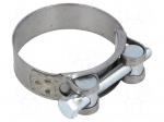 T-bolt clamp | W: 22mm | Clamping: 64&divide;67mm | chrome steel AISI 430